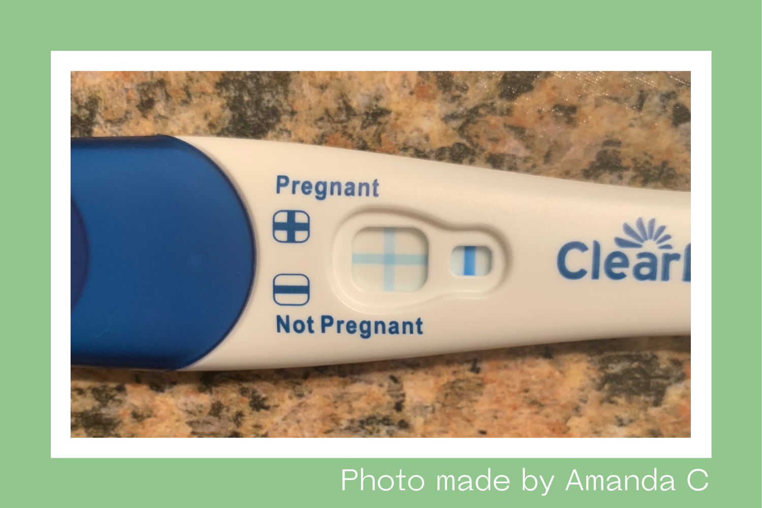 Pregnancy test Amanda